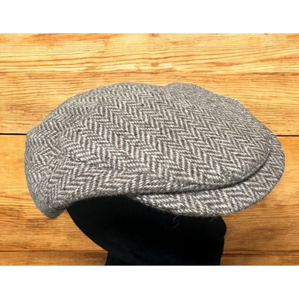 Vintage LL Bean Hanna Hats Donegal Tweed Flat Cap Ivy‎ Newsboy Ireland Brown